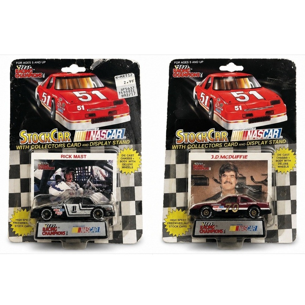 Racing Champions NASCAR Diecast Lot Rick Mast 1 J.D. McDuffie 70 1:64 Scale 1991